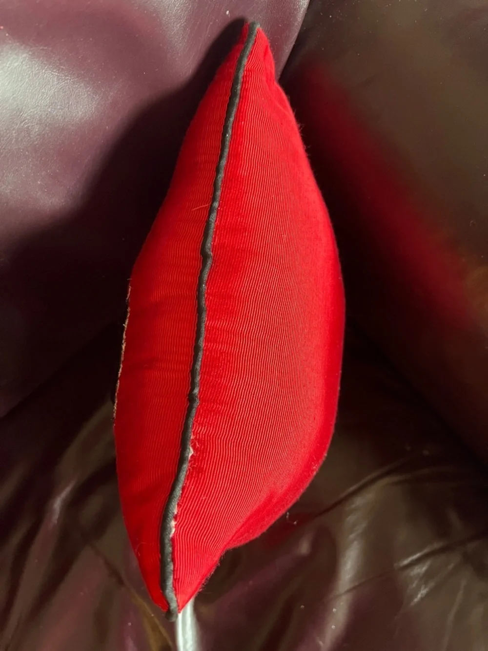 All Dressed Up and Nowhere To Go Small Red Shimmery Throw Accent Pillow